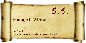 Sümeghi Vince névjegykártya